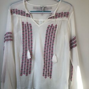 Joie white tassel top!